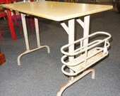 Vintage School Desk Side Book Holder Adjustable Height 1950s Retro Industrial