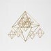 Brass Classic Himmeli / Modern Hanging Mobile / Geometric Sculpture