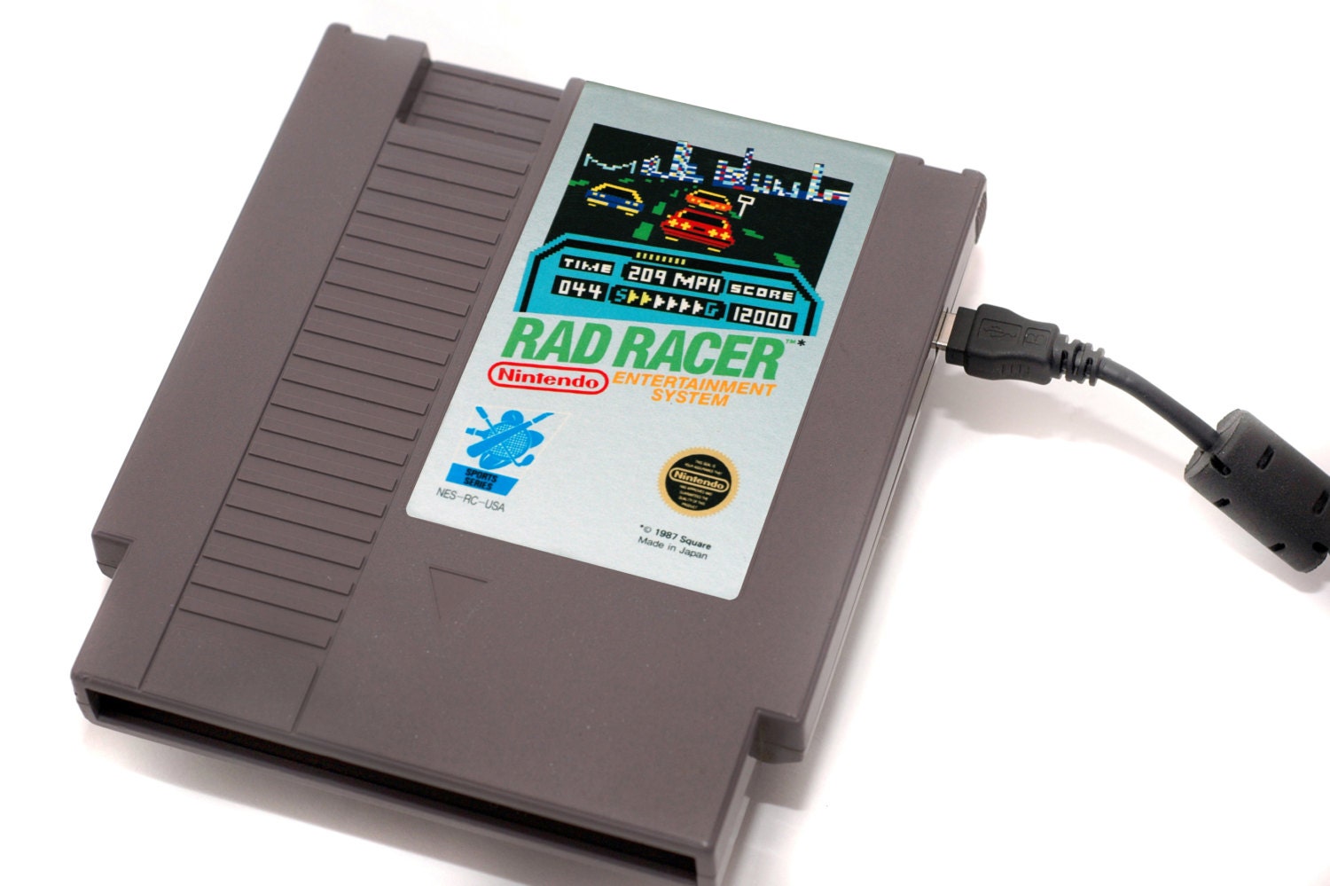 NES External Hard Drive - Rad Racer - 1TB USB 3.0