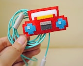 Pixel radio electric wire keeper & brooch