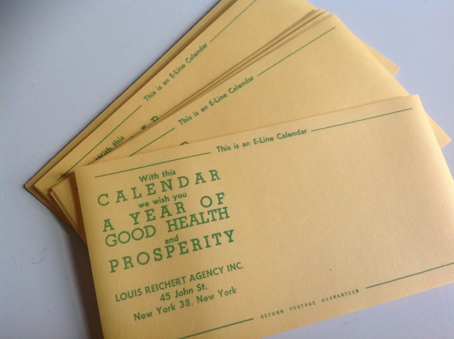 Vintage Gummed Labels. Never Used. NOS. New York City. NYC.  Louis Reichert & Co.
