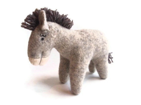 Waldorf toy, all natural toy, toy donkey, waldorf donkey, eco friendly toy