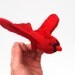 Cardinal, bird puppet, waldorf toy, all natural toy, eco friendly toy, red bird