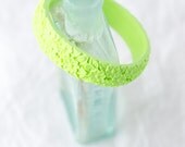 pastel neon green resin bangle cinnabar style