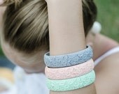 pastel mint green resin bangle cinnabar style