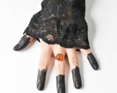 SHOP SALE / vintage sterling silver amber ring / Orange Crush ring size 5.5
