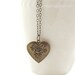 Victorian Locket Necklace Brass Heart Locket Necklace Floral Scroll Locket Necklace Mothers Day Jewelry Romantic - Marisol