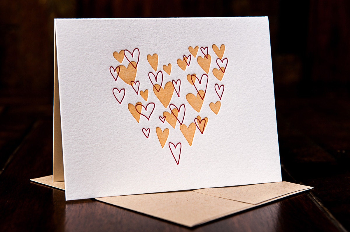 Heart of Hearts letterpress card - single