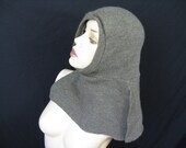 vintage military wool balaclava. olive green ski mask / winter scarf.