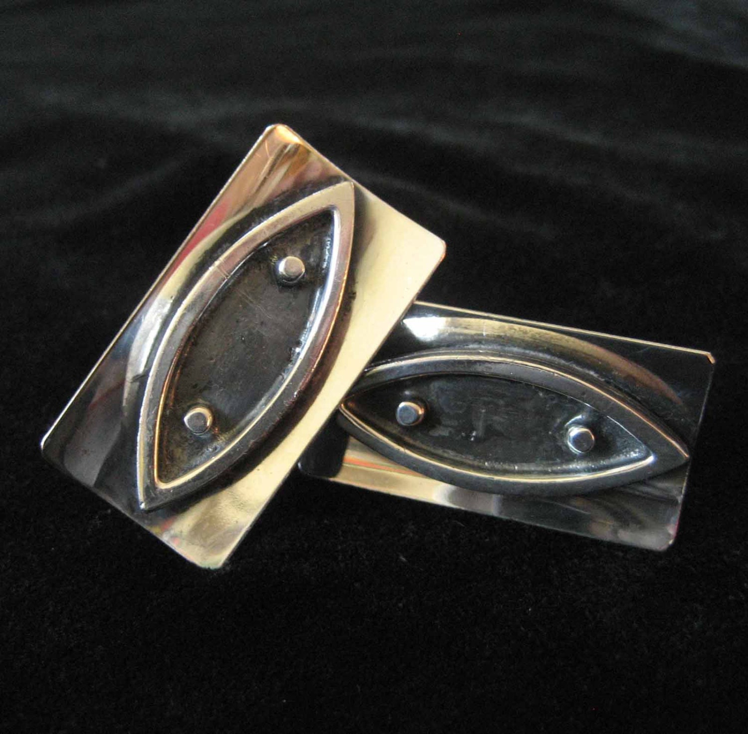 Large Abstract Modern Cuff Links