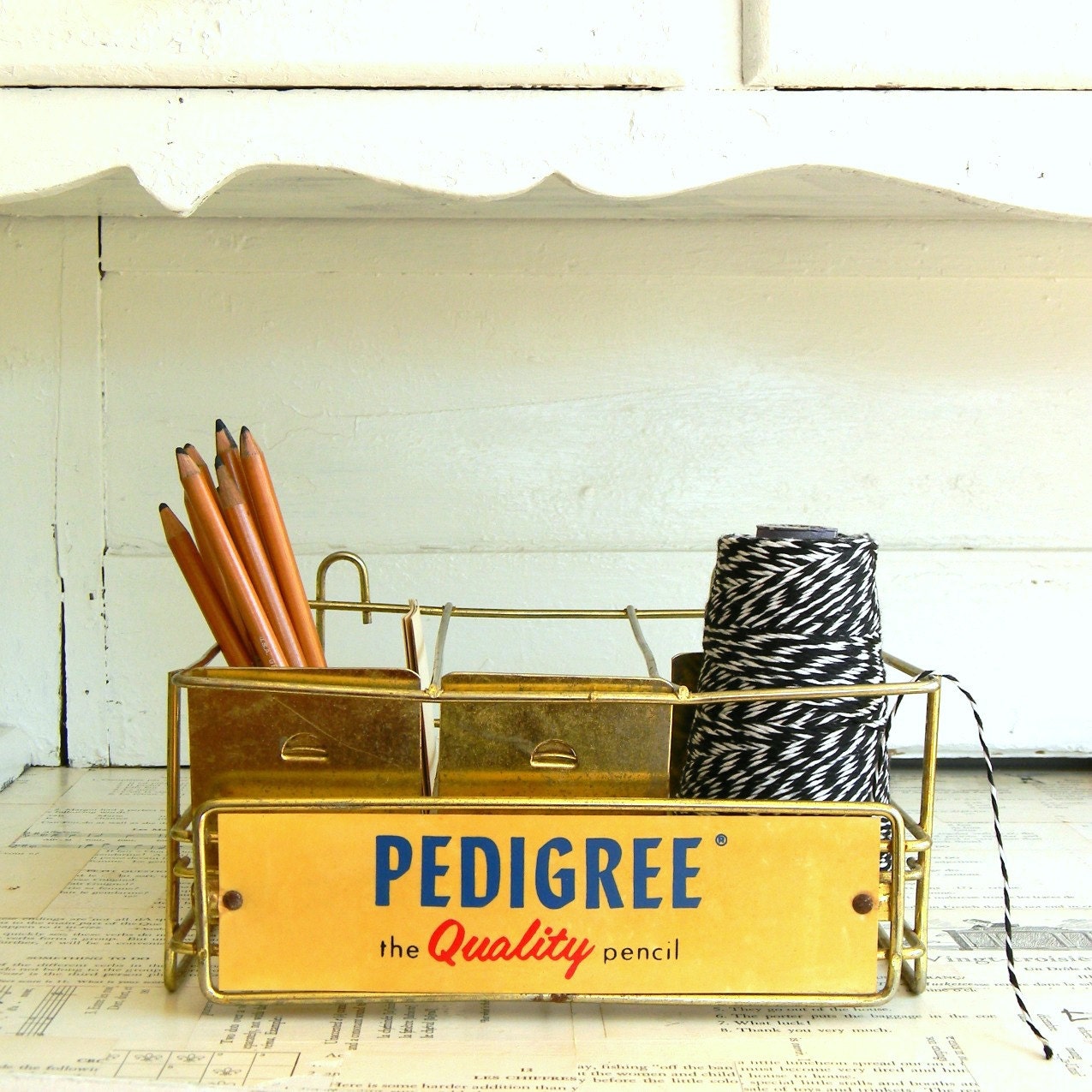 vintage pedigree pencil display