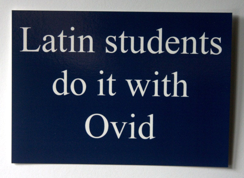 Ovid - Blue innuendo postcard