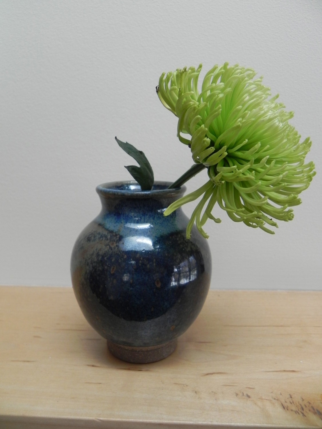 Small Mottled Blue Vase