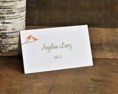 Place Card  with Guest Name- Autumn Birds