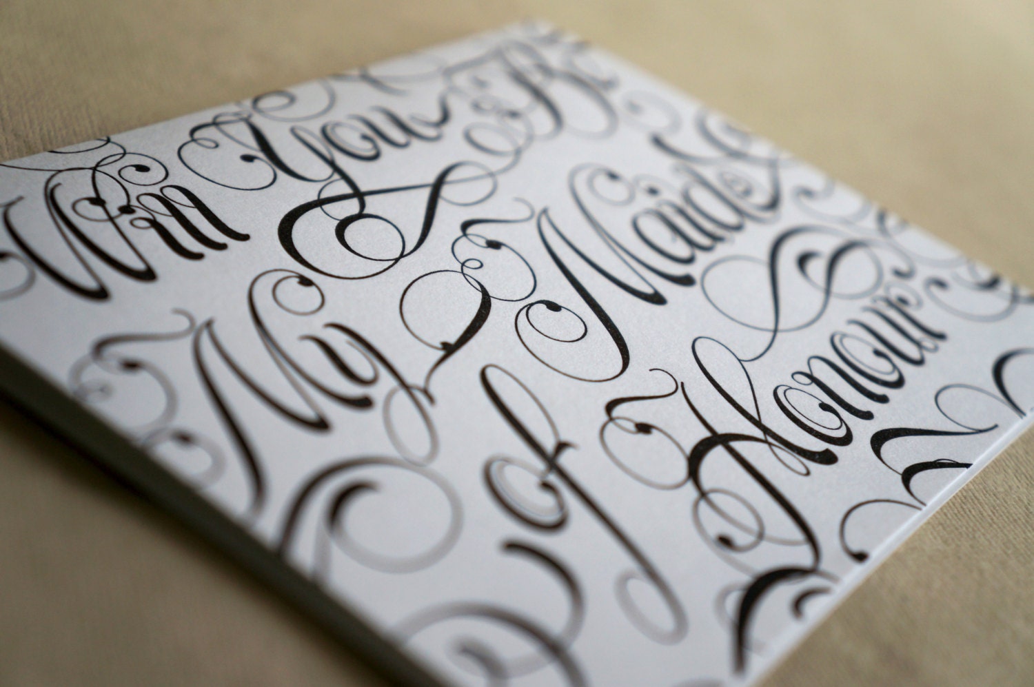 Flourish - Will You Be My Bridesmaid Letterpressed Cards