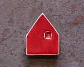Ceramic mini house magnet, set of three modern magnets, many colors available