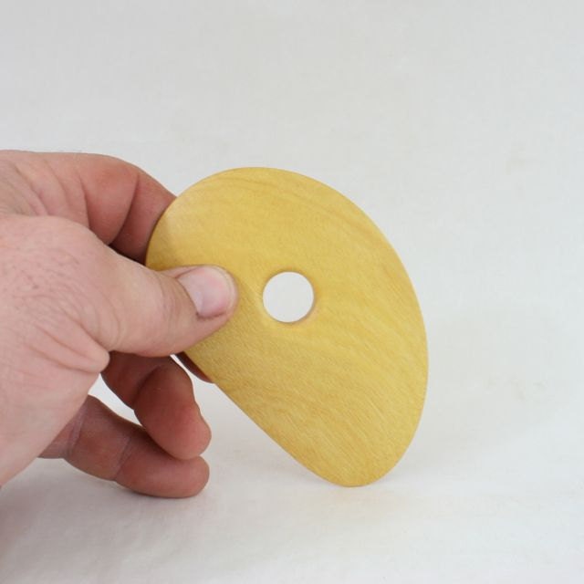 Satin Wood Pottery Tool, Bowl Rib