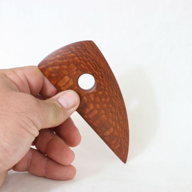 Medium Lacewood Triangular Pottery Rib, Lacewood Platter Rib