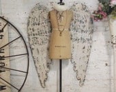 Painted Cottage Chic Shabby Angel Wings HD51
