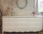 Painted Cottage Chic Shabby White French Dresser DR82
