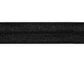 5/8 inch Fold Over Elastic for Baby Headbands - 5 Yards of Black