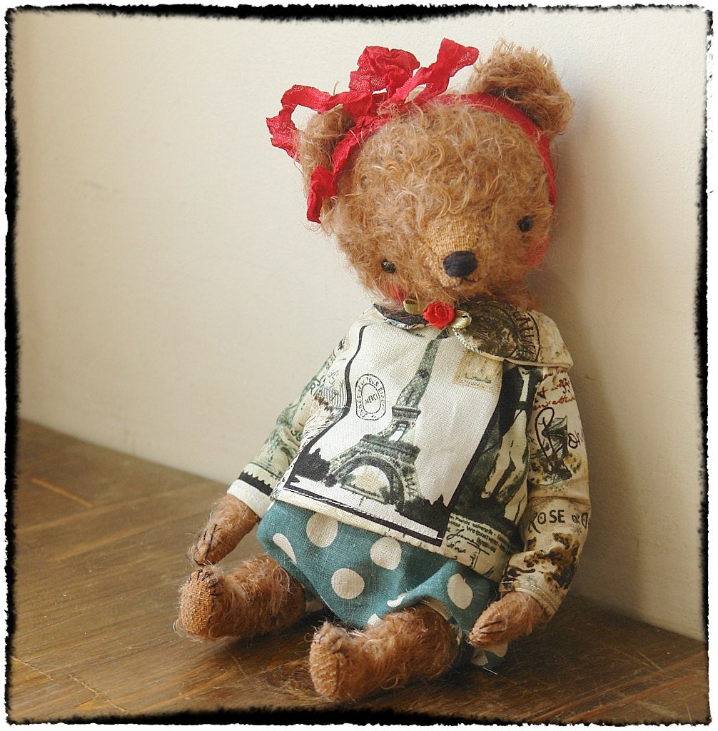 9 inch Artist Handmade Teddy Bear Melanie by Sasha Pokrass