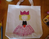 Ballet Bag Canvas Ballerina Tote Hand Painted Original Art