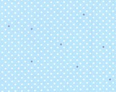 dc6037 Michael Miller Fabric 100% cotton  1 YARD Paint Box Cynthia Rowley Powder Light Blue/Navy dots