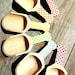 Small Wooden Candy Scoops with Mini Polka Dots in BOYS Rainbow Colors (set of 6)