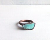 Gemstone Ring Birthstone Ring Turquoise Ring Cocktail Ring December Copper Ring Jewelry Robins Egg Blue