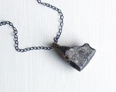 Geode Pendant Druzy Pendant Crystal Druzy Necklace Stone Pendant Silver Statement Necklace Mineral Pendant Raw Grey