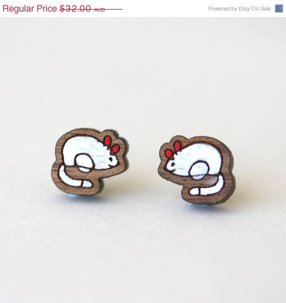 CLEARANCE SALE Mice Stud Earrings