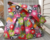 Diaper Bag, D Ring, 2 large  Pockets- Brother Sister Design Studio Fabric Floral