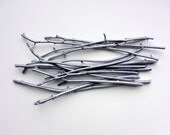 Metallic silver Branches / made to order / Painted branches for vase / wooden branches