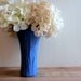Dark Blue Vase / blue home decor / glass concrete vase / Home Decor