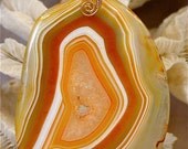 NEW - Simple Sensation Banded Agate Bronze Pendant