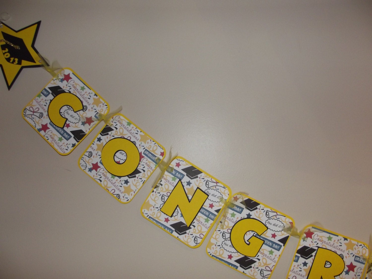 Congratulations Graduation Banner - Custom Made to Match School Colors