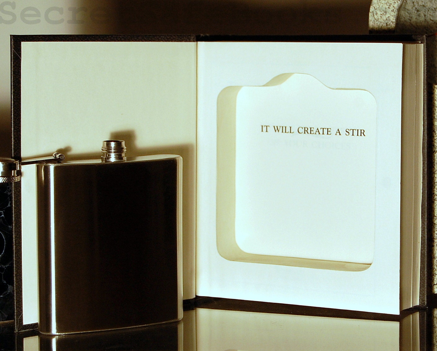 Hollow Book Safe & Flask The Book of Answers (Flask Included)