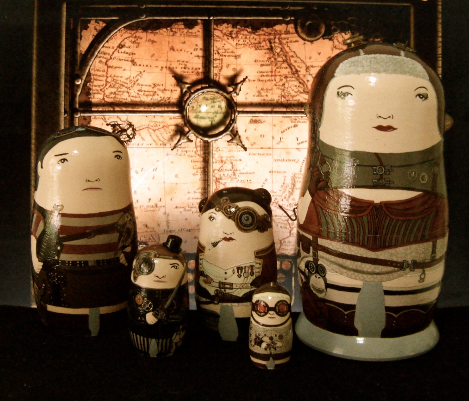 Steampunk Faeries Matryoshka Dolls