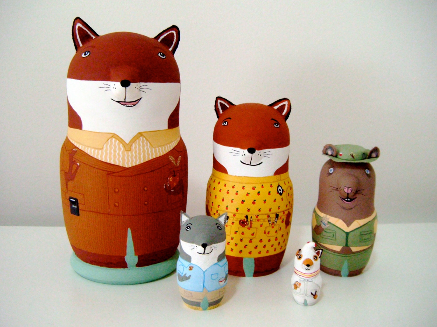 The (Mini) Fantastic Mr. Fox Matryoshka Dolls