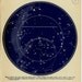 1926 constellations surrounding the north pole never visible in the southern hemisphere original star map vintage celestial chart print