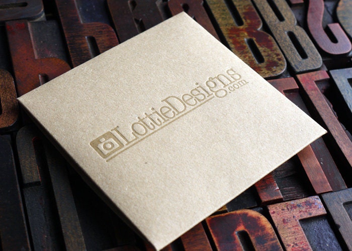 Custom x 50 Letterpress Single Self Locking Kraft CD/DVD Cases