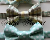 Little Guy Spring Easter Bow Tie - MINTY FRESH Collection - (Newborn-10 years) - Baby Boy Toddler- Custom Order - Photo Prop