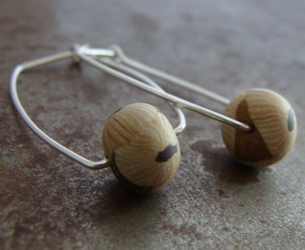 Modern Sterling Silver Wire Earrings - Buttercup Hoops