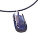 Cobalt Blue Dichroic Pendant Necklace with Fine Silver Accent