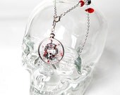 Dead King - Creepy Blood Spatter - Monocle Necklace