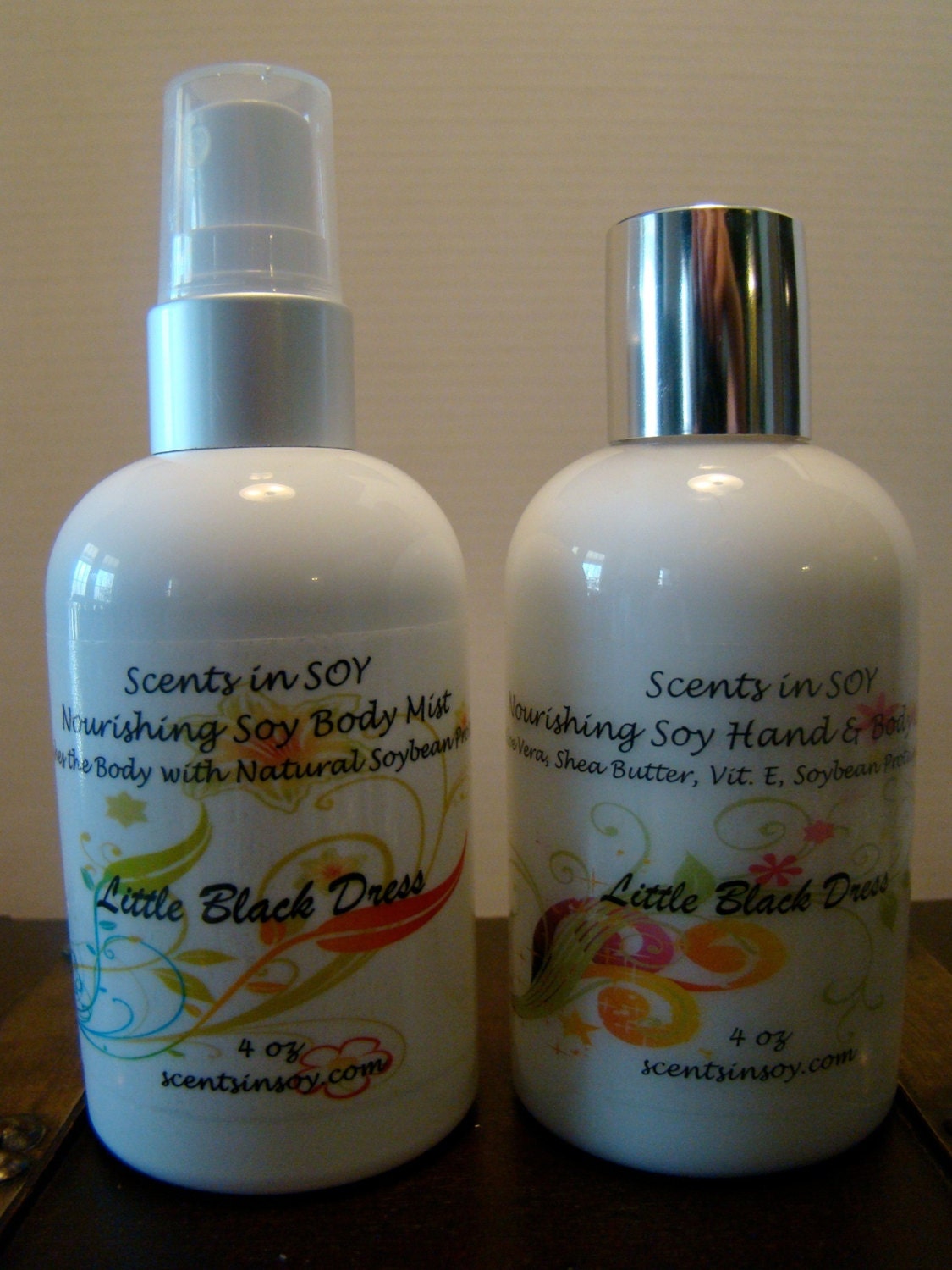 BUY BOTH & SAVE - Little Black Dress (type) - 4 oz Nourishing Soy Body Mist and Soy Hand and Body Lotion
