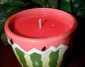 WATERMELON - 8 oz Premium Soy Candle in Cute Watermelon Jar