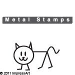 CAT Family Metal STAMP 6mm 1/4 inch by ImpressArt Jewelry Steel Punch for Hand Stamped Jewelry Craft Making Kitty Cat Kitten Stick Figure