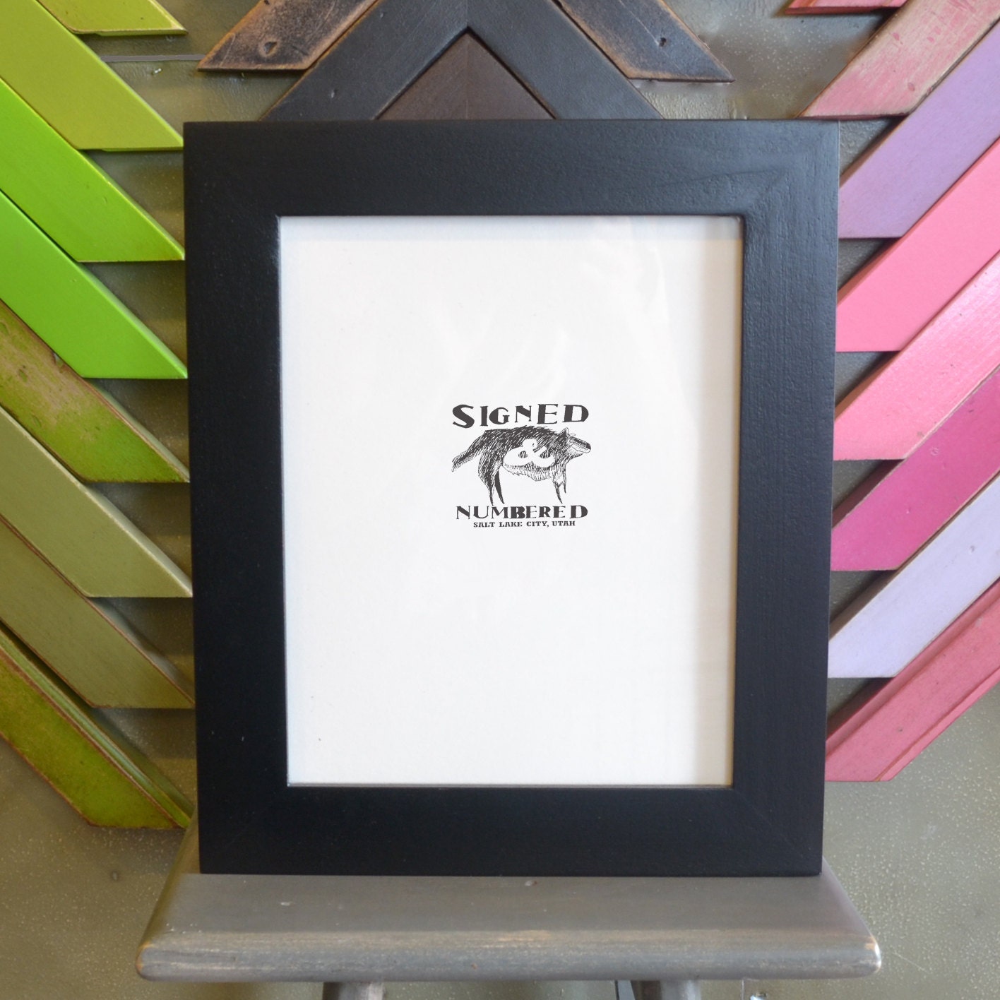 8x10 Picture Frame in 1.5-inch Standard Style with Solid Black Finish